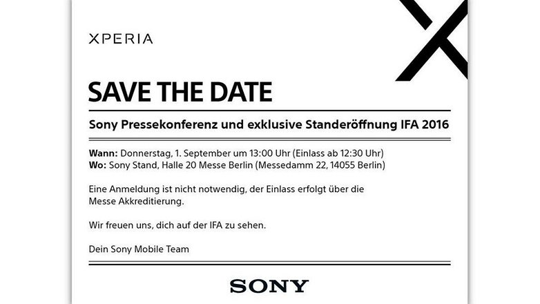 Sony invitation IFA