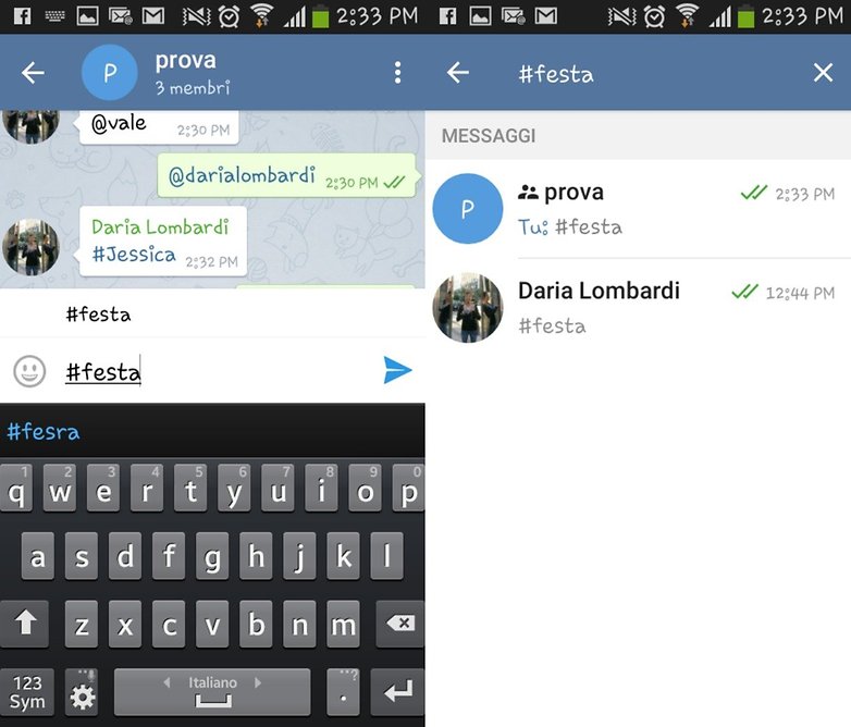 Telegram hashtag