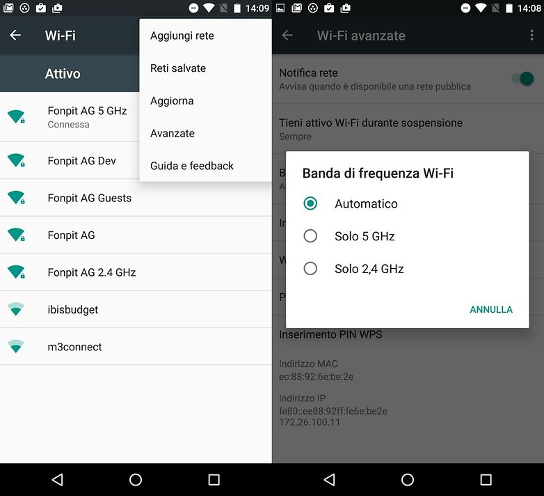 WIFI settings AndroidM