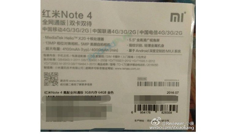 Xiaomi Redmi Note 4