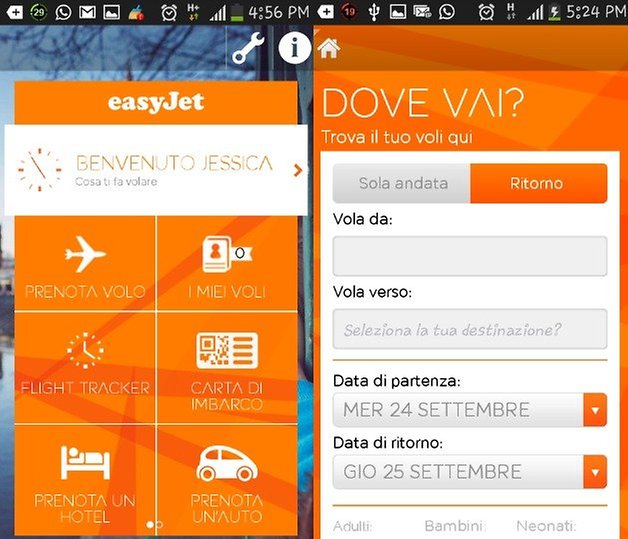 easyjet homepage