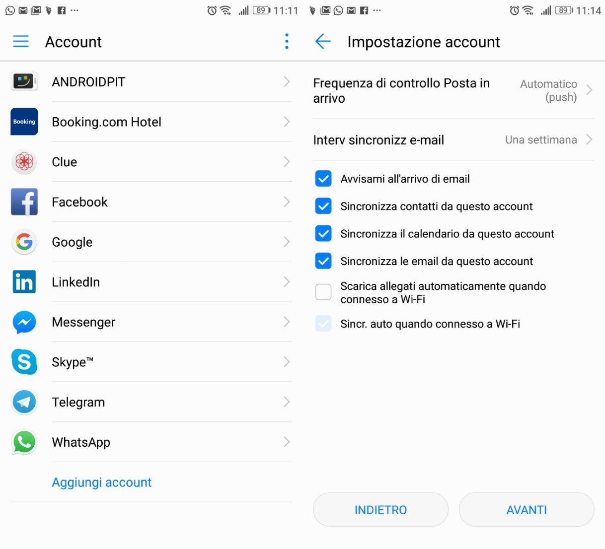 MSN appuntamenti e personali