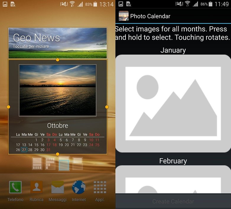 photo Calendar Widget