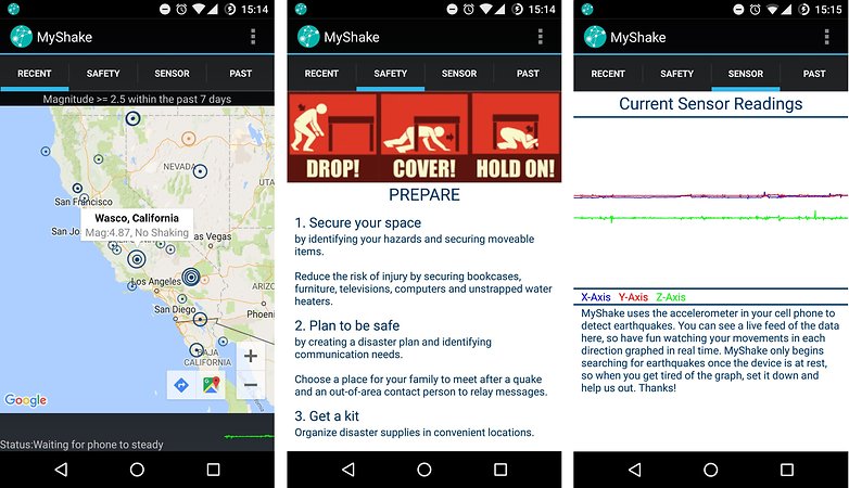 android application my shake detecter tremblement de terre homepage image 00