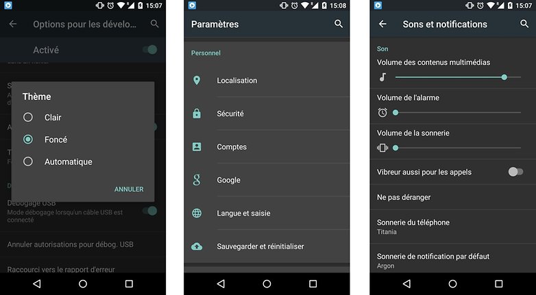 android m theme fonce parametres developpeurs images 01