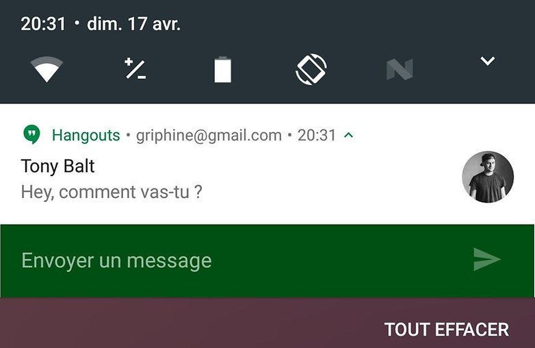 android n date sortie nouveautes fonctionnalites reponse message depuis barre etat notification image 00