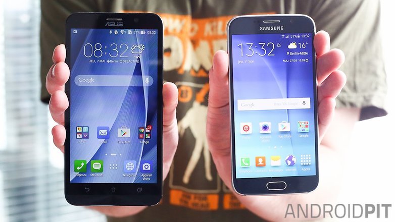 asus zenfone 2 ze551ml vs samsung galaxy s6 sm g920f androidpit france copyright design finition images 01
