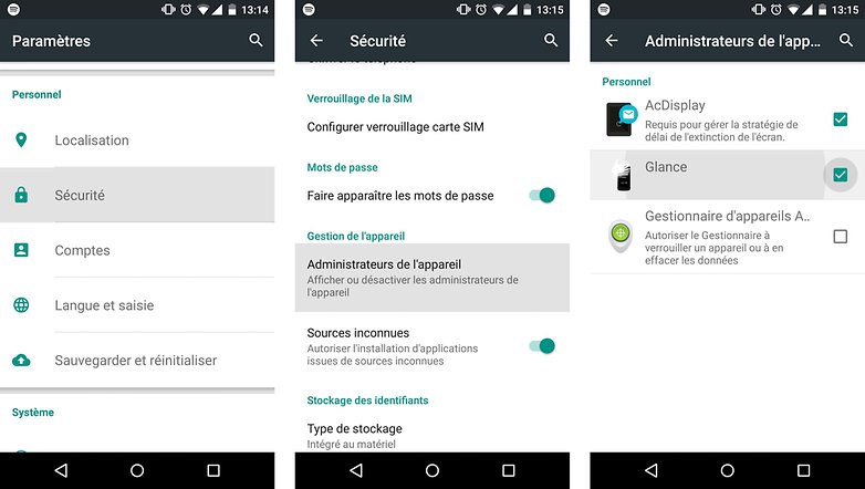 comment installer always on display android impossible desinstaller supprimer adminstrateur appareil options images 00