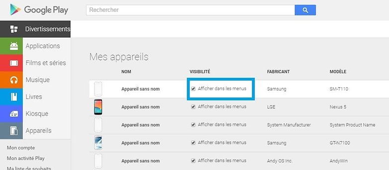 comment supprimer appareils google play store 02