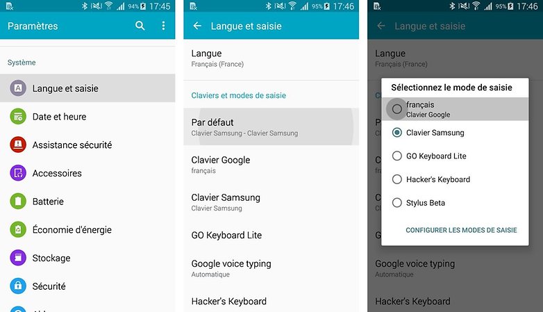 comment transformer samsung galaxy s5 en google nexus 5x clavier google image 00