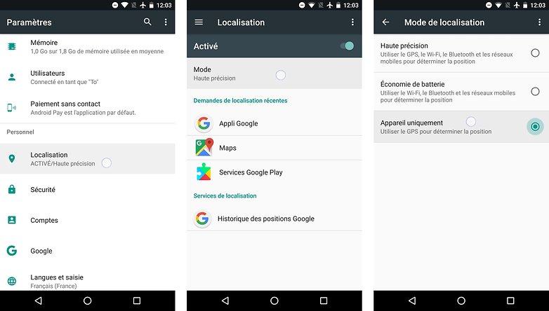 meilleurs trucs astuces google maps android mode de localisation appareil seulement gps images 00