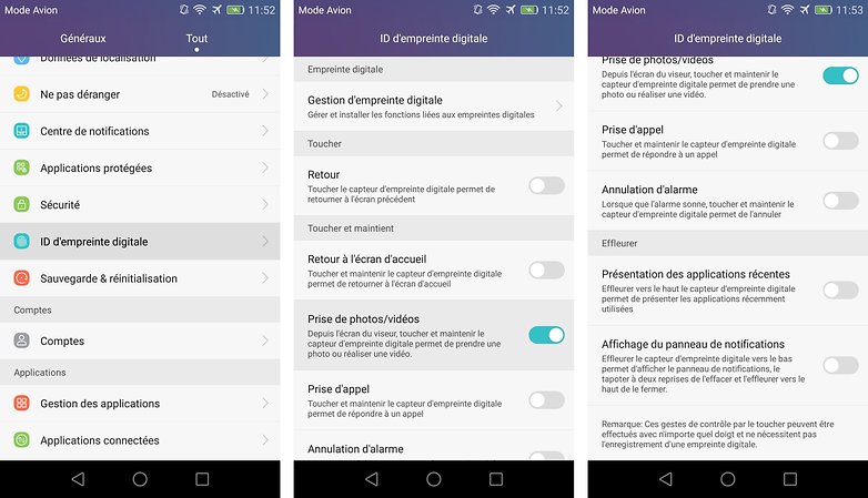 meilleurs trucs astuces honor 5x actions lecteur empreintes digitales fingerprint scanner id android images 01