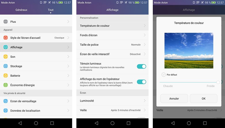 meilleurs trucs astuces honor 5x calibration temperature couleurs ecran android images 01