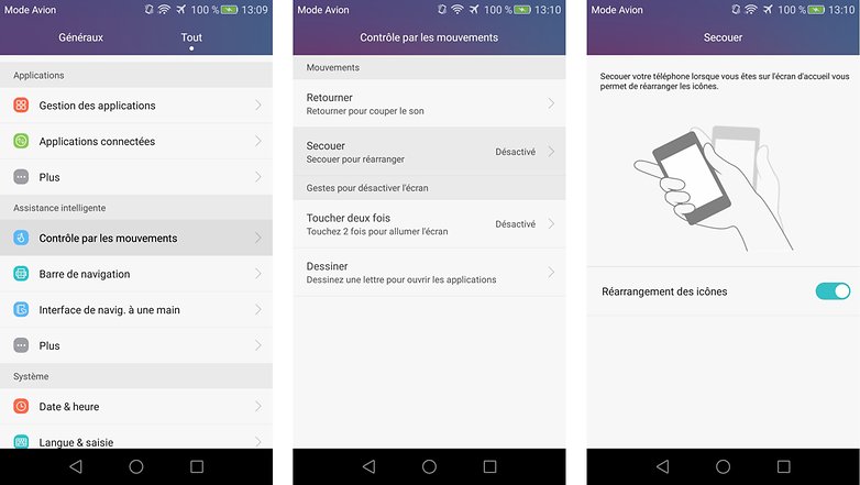 meilleurs trucs astuces honor 5x secouer pour reorganiser images 01