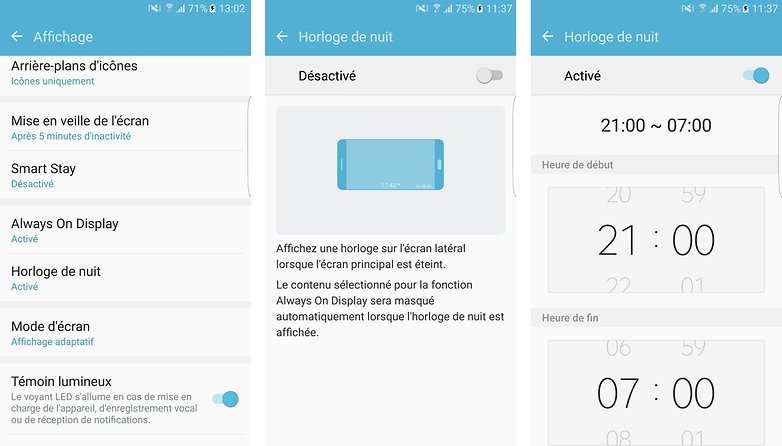 meilleurs trucs astuces samsung galaxy s7 edge horloge nuit images 00