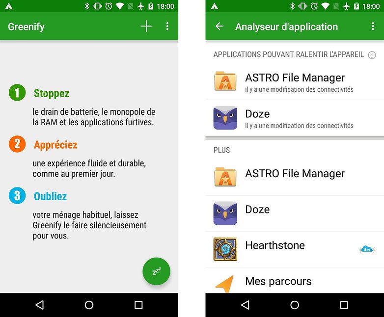 test comparatif doze vs greenify fonctions telechargement images 01