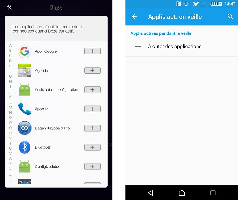 test comparatif doze vs stamina fonctions telechargement androidpit fr images 02