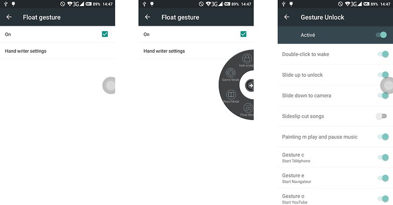 test complet oukitel k10000 actions applications flottantes gesture unlock 00