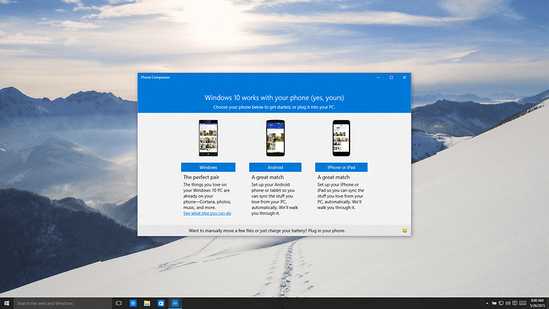 windows 10 iphone android