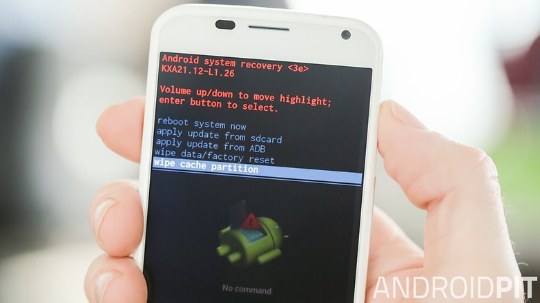 AndroidPIT Moto X очистить раздел кеша