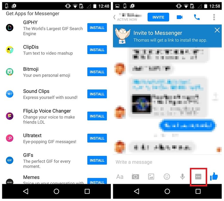 facebook messenger app settings android