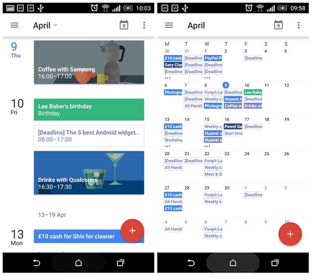Google Calendar 'month view' returns with latest update AndroidPIT