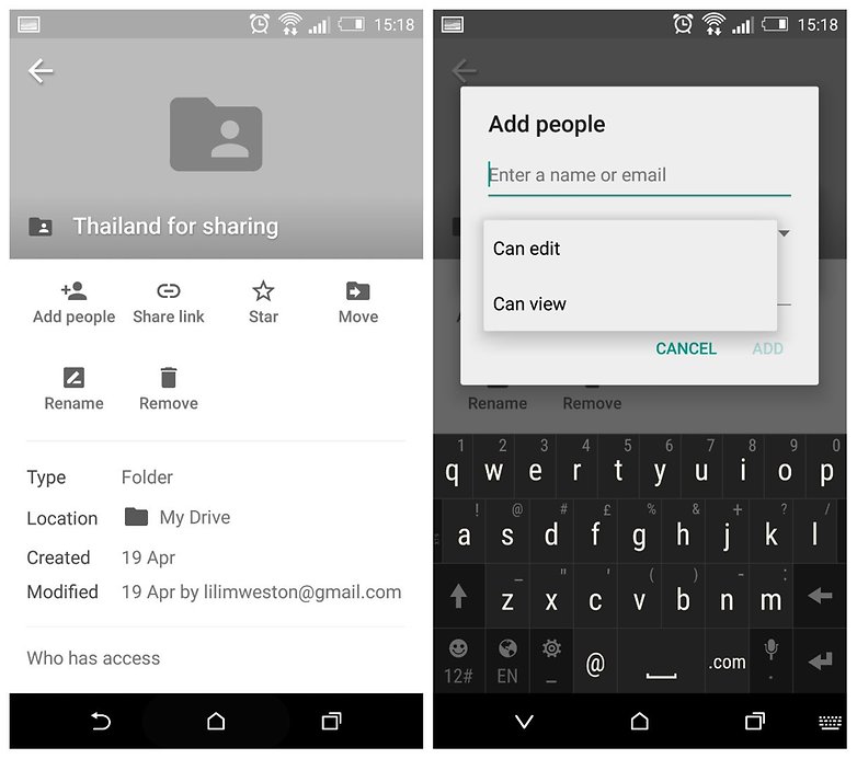 how to access google drive via android