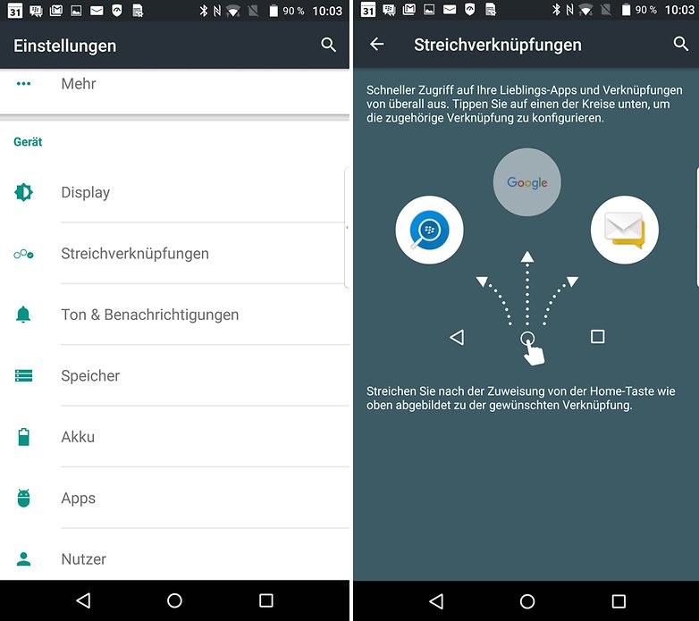 BlackBerryPriv navigation