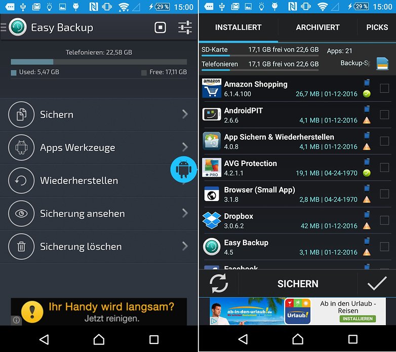 Easy backup Restore