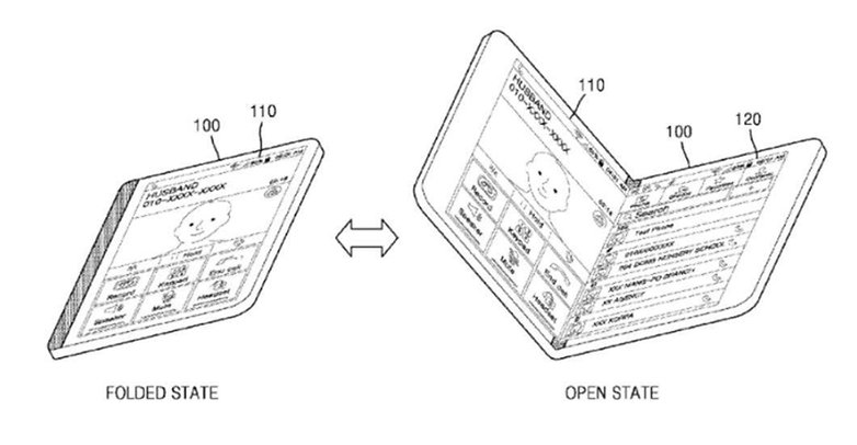 Faltbares Smartphone und Tablet