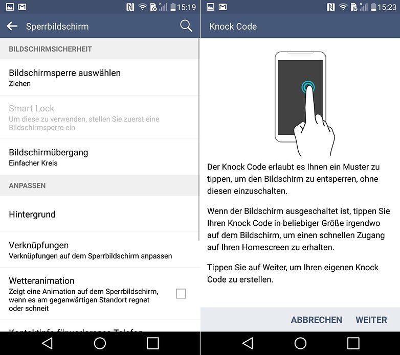 LG V10 Sperren Smartphone