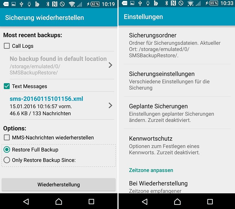 SMS Backup Restore App