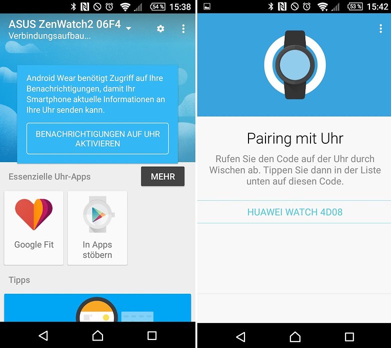 Smartwatch Einrichtung