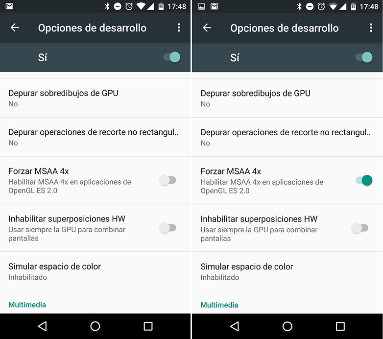opciones de desarrollo 03