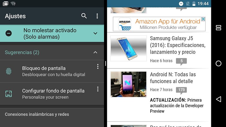 Android N multiventana
