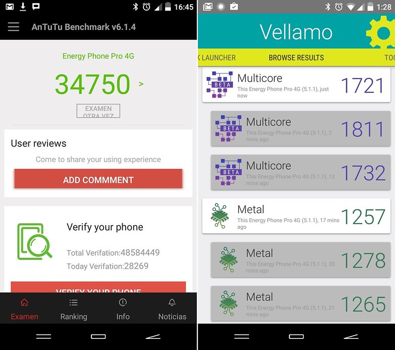 androidpit energy sistem pro 4g rendimiento