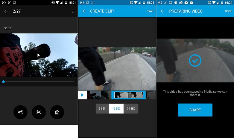 AndroidPit GoPro приложение смартфон поделиться