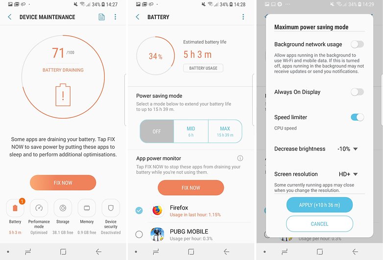 AndroidPIT Samsung Galaxy S9 battery tips 04