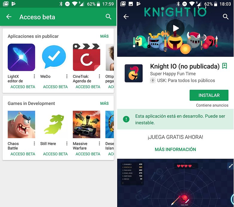 AndroidPIT beta google play store