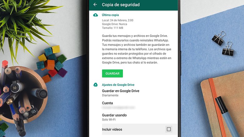 AndroidPIT no incluir videos whatsapp