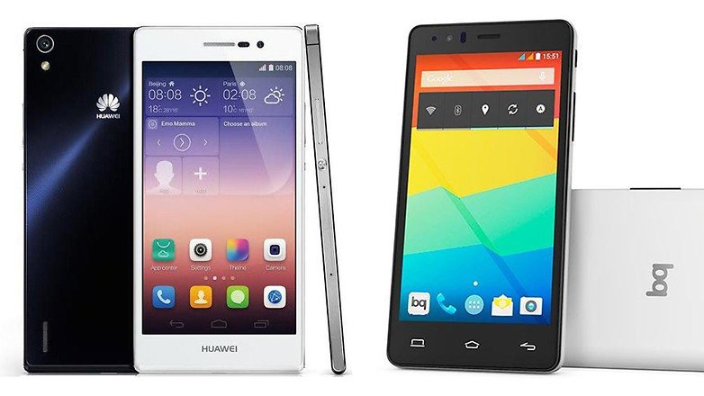 bq aquaris e5 4g vs huawei ascend p7