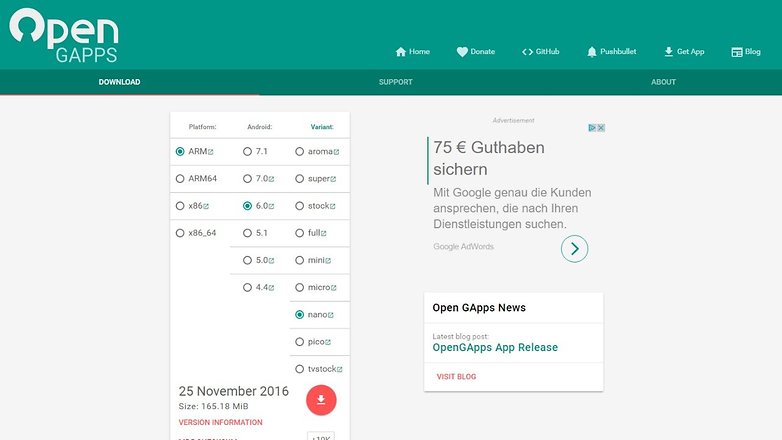 Установка gapps через компьютер