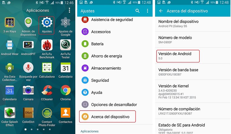 s5 version android