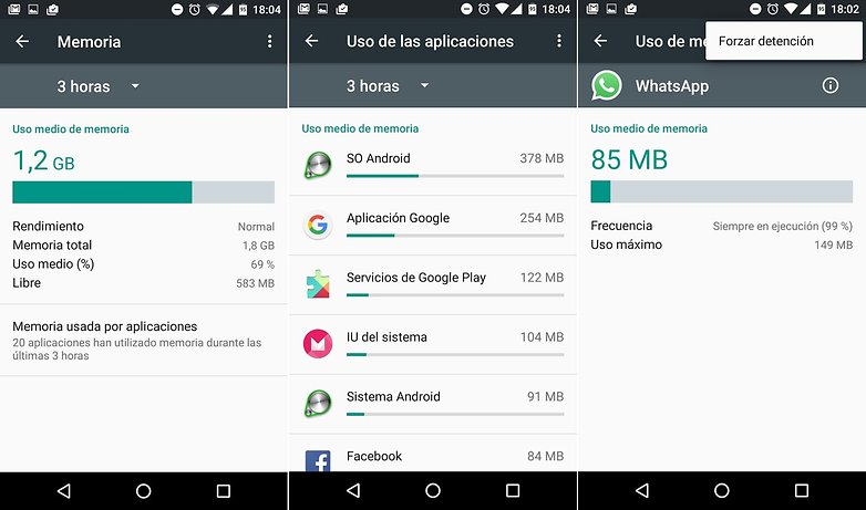 gestion memoria ram marshmallow
