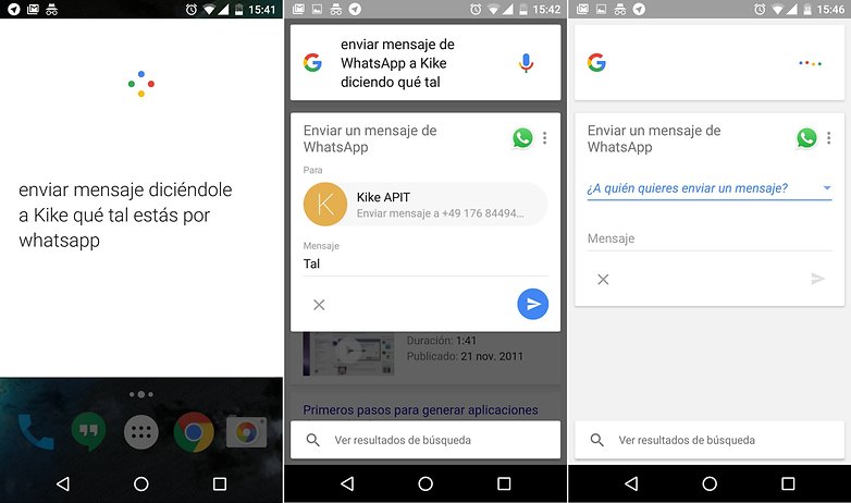 mensajes whatsapp google now