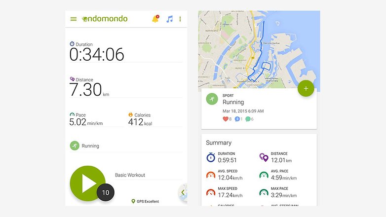 androidpit endomondo running cycling walk