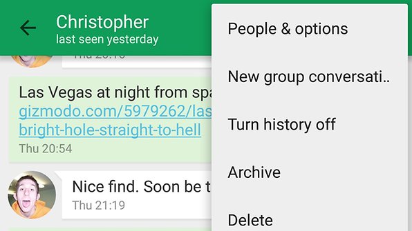 delete picture from google hangouts history
