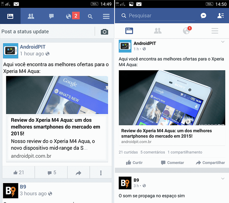 facebook lite interface