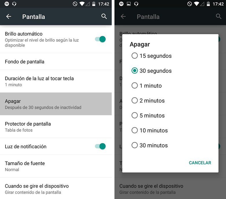duracion pantalla
