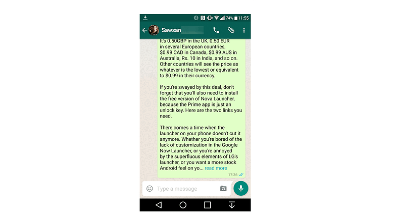 messages collapse whatsapp